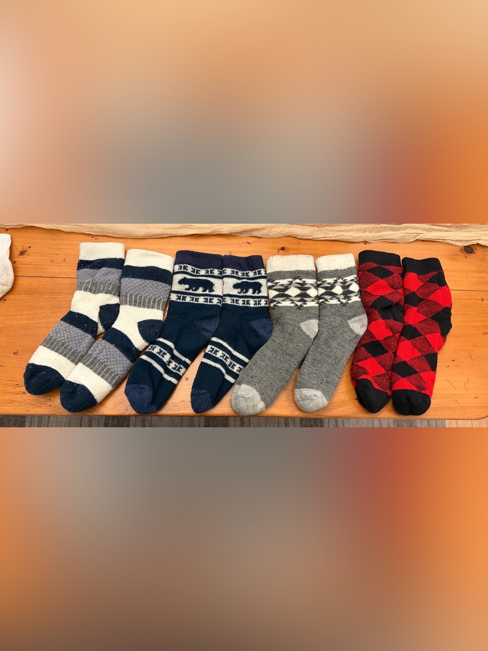 Cozy Cabin Socks - Ships as is!